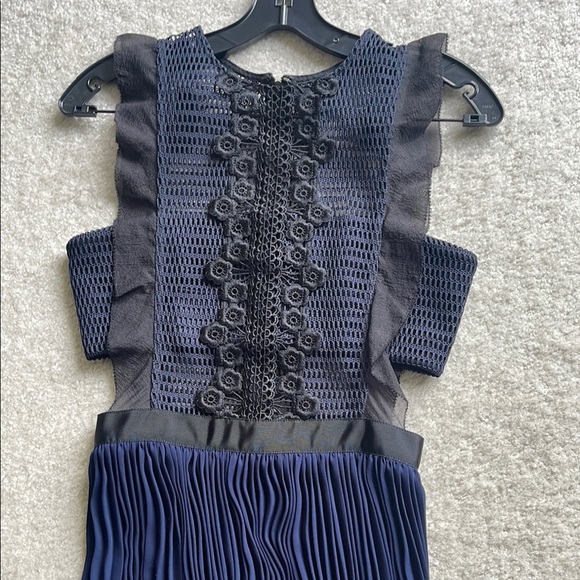 Self-Portrait Navy Lace Midi Dress - Picture 9 of 11